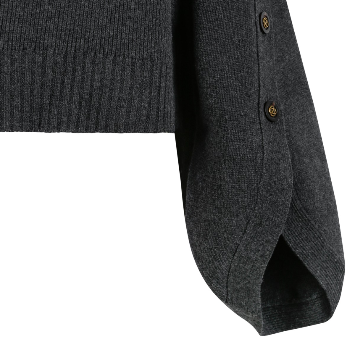 Zimmermann Charcoal Grey Turtleneck Sweater.