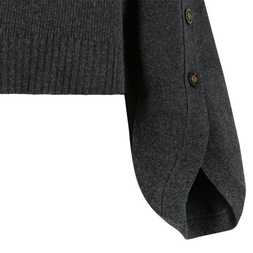 Zimmermann Charcoal Grey Turtleneck Sweater.