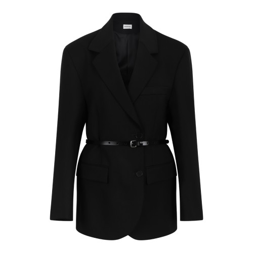 P.A.R.O.S.H. Black Belted Longline Blazer.