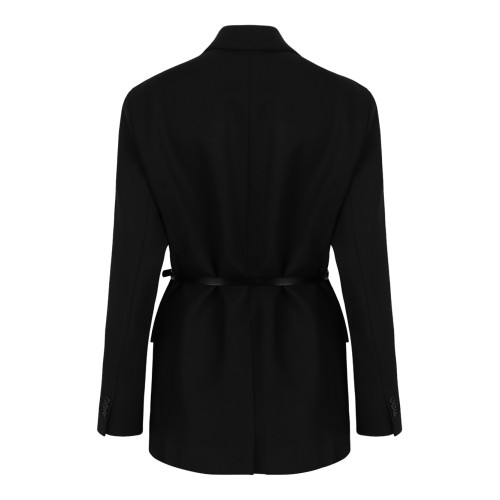 P.A.R.O.S.H. Black Belted Longline Blazer.