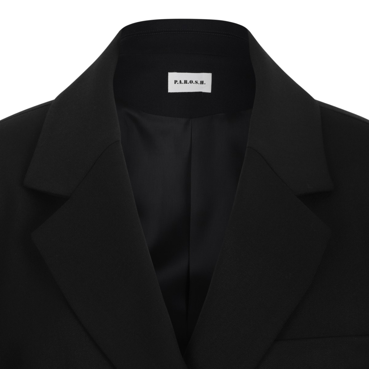 P.A.R.O.S.H. Black Belted Longline Blazer.