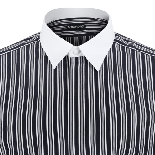 Tom Ford Grey Striped Shirt.