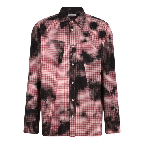 Alexander McQueen Pink and Black Check Print Shirt.