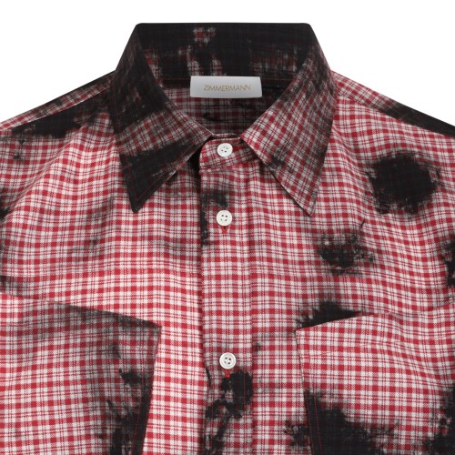 Alexander McQueen Pink and Black Check Print Shirt.
