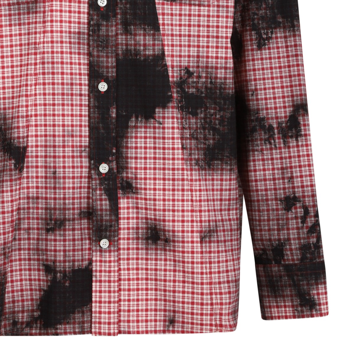 Alexander McQueen Pink and Black Check Print Shirt.