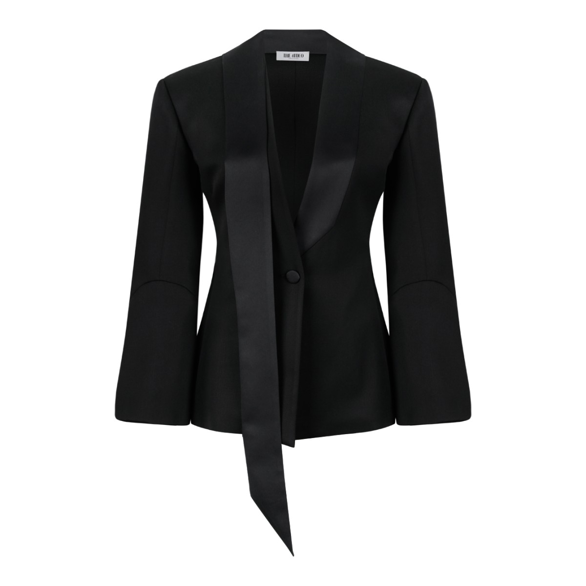 The Attico Black Cinched-Waist Blazer.