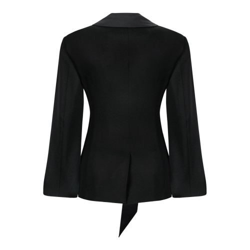 The Attico Black Cinched-Waist Blazer. 2