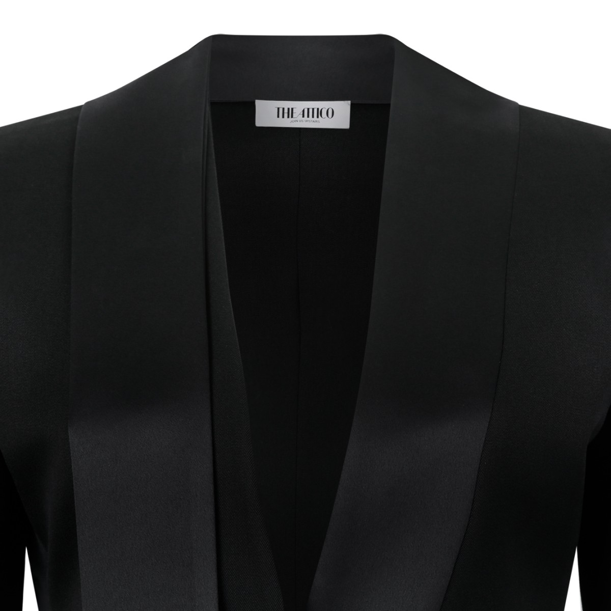 The Attico Black Cinched-Waist Blazer.