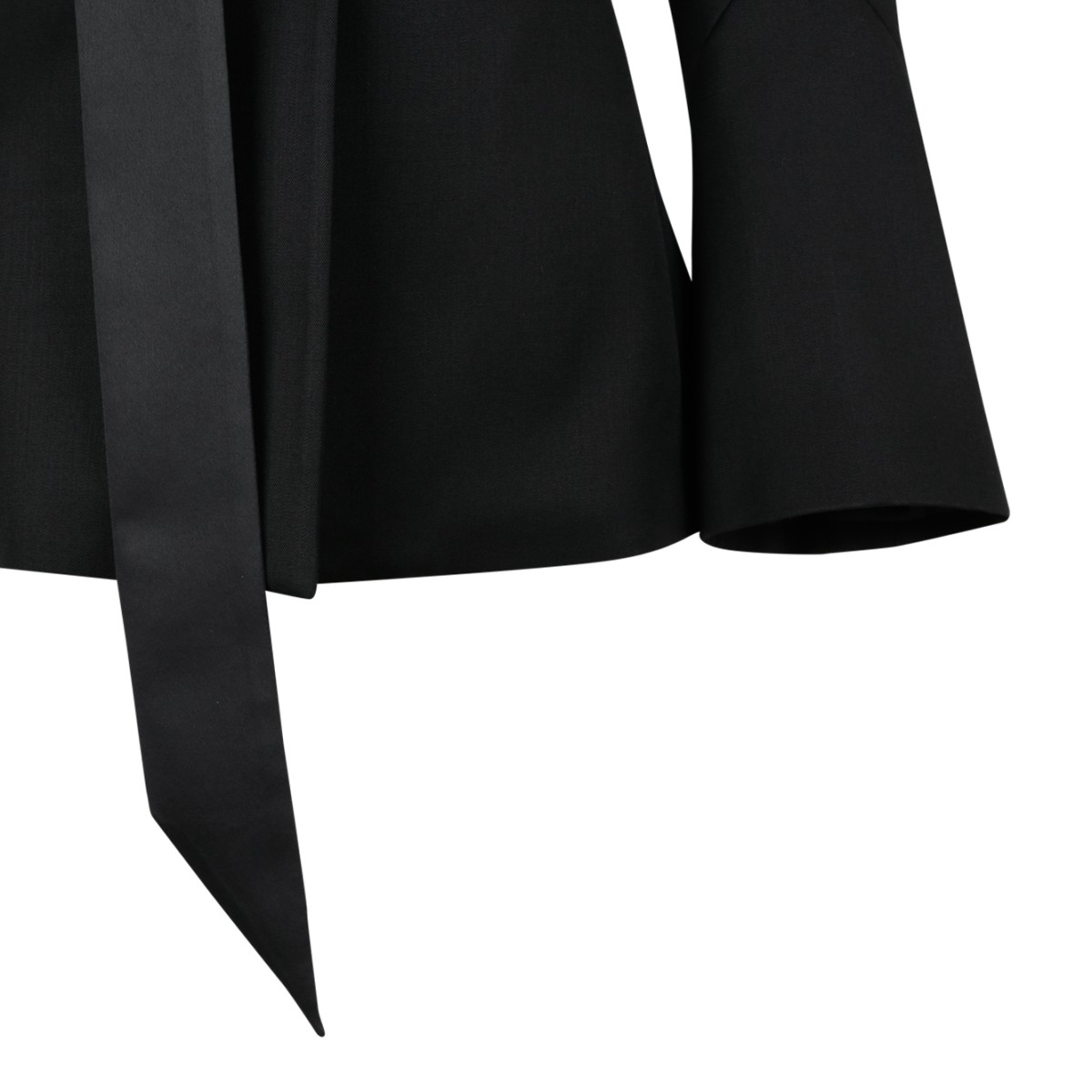 The Attico Black Cinched-Waist Blazer.