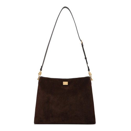 Dolce & Gabbana Brown Suede Shoulder Bag. 2