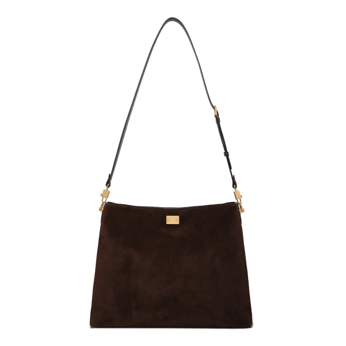 Dolce & Gabbana Brown Suede Shoulder Bag.