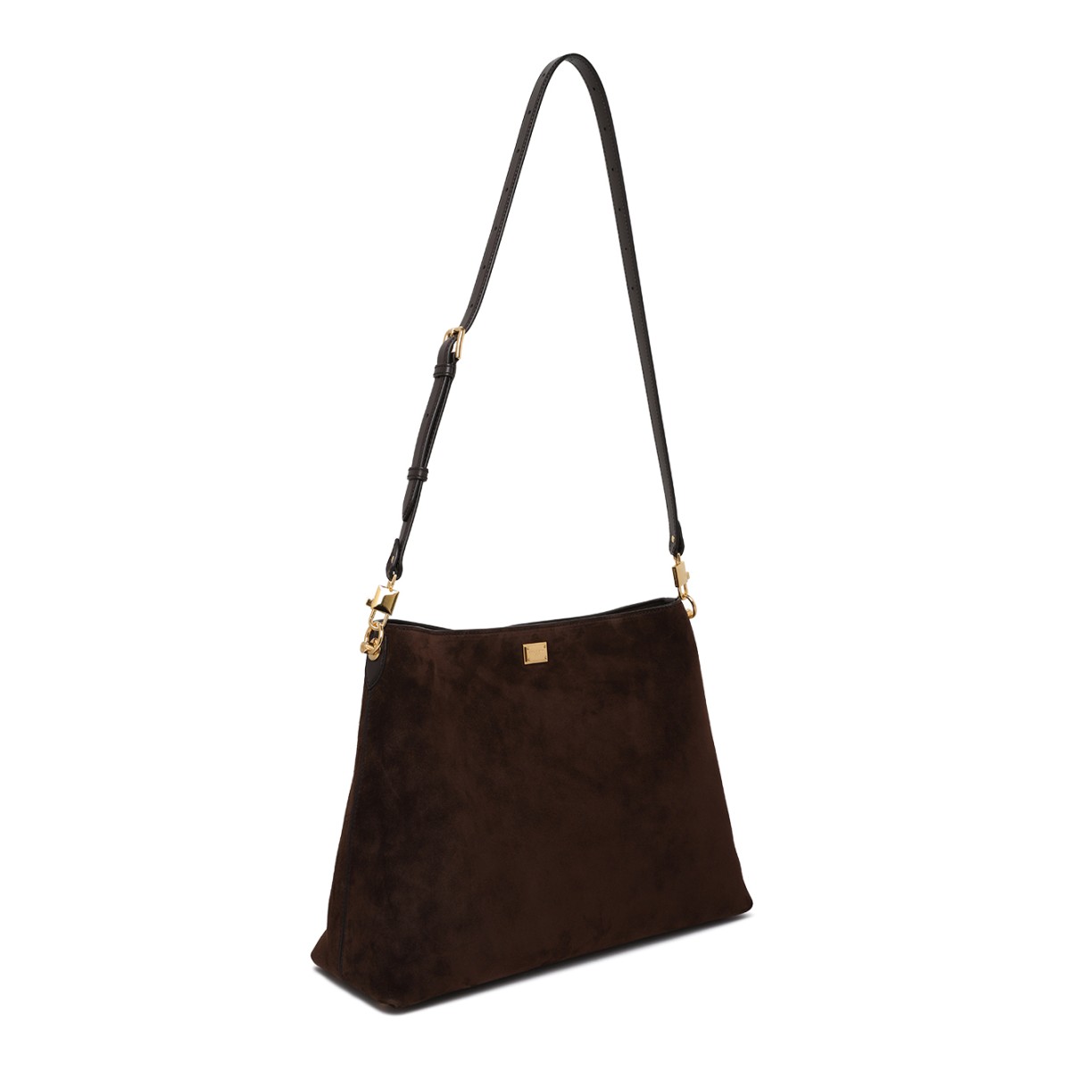 Dolce & Gabbana Brown Suede Shoulder Bag.
