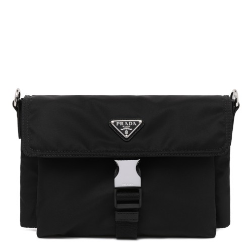 Prada Black Re-Nylon Shoulder Bag.