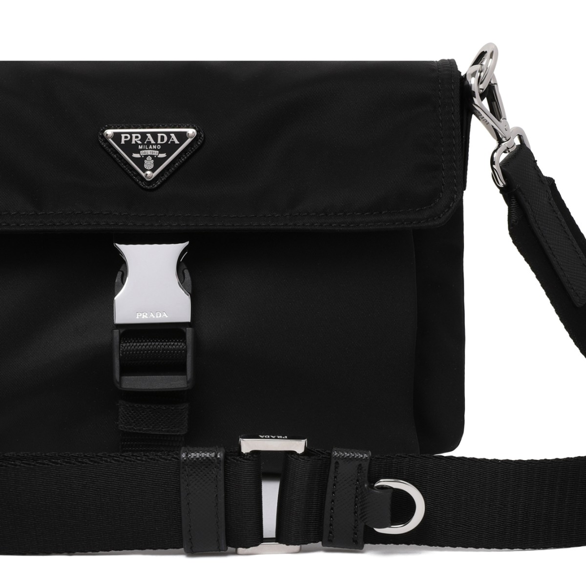 Prada Black Re-Nylon Shoulder Bag.