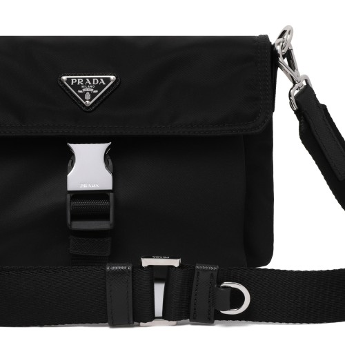 Prada Black Re-Nylon Shoulder Bag.