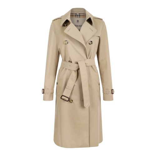 Burberry Beige Belted Trench Coat.