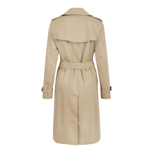 Burberry Beige Belted Trench Coat.