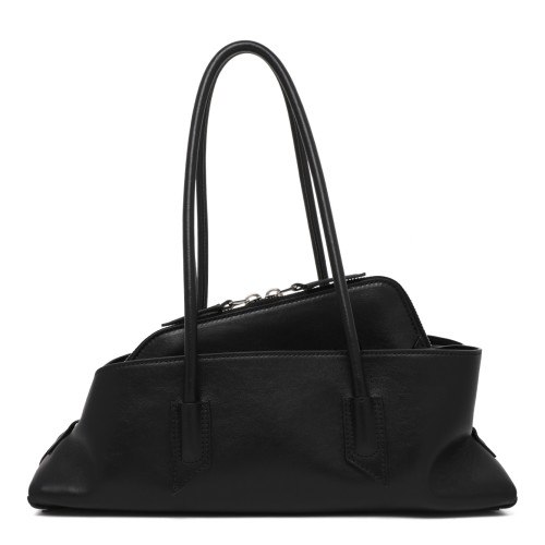 The Attico Black Leather East-West Tote Bag. 2