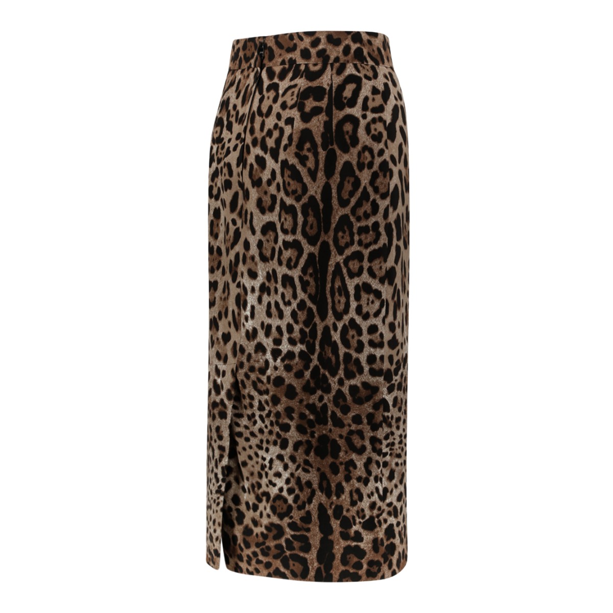 Dolce & Gabbana Leopard Print Midi Skirt.