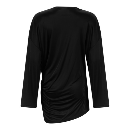 The Attico Black Draped Mini Dress. 2
