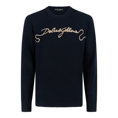 Dolce & Gabbana Black Logo Sweater.