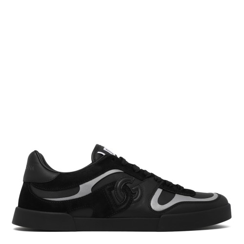 Dolce & Gabbana Black and Grey DG Logo Sneakers.