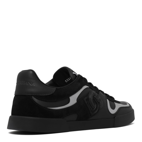 Dolce & Gabbana Black and Grey DG Logo Sneakers.