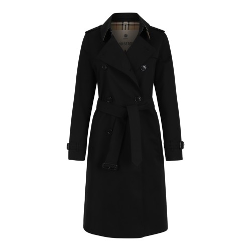 Burberry Black Belted Trench Coat.