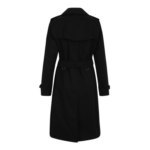 Burberry Black Belted Trench Coat. 2