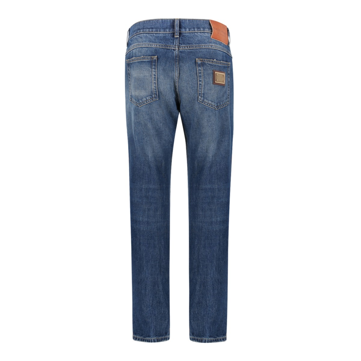 Dolce & Gabbana Blue Faded Denim Jeans.