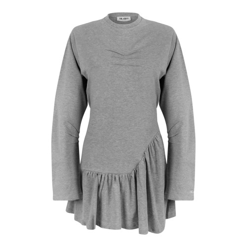 The Attico Grey Ruffled Mini Dress.