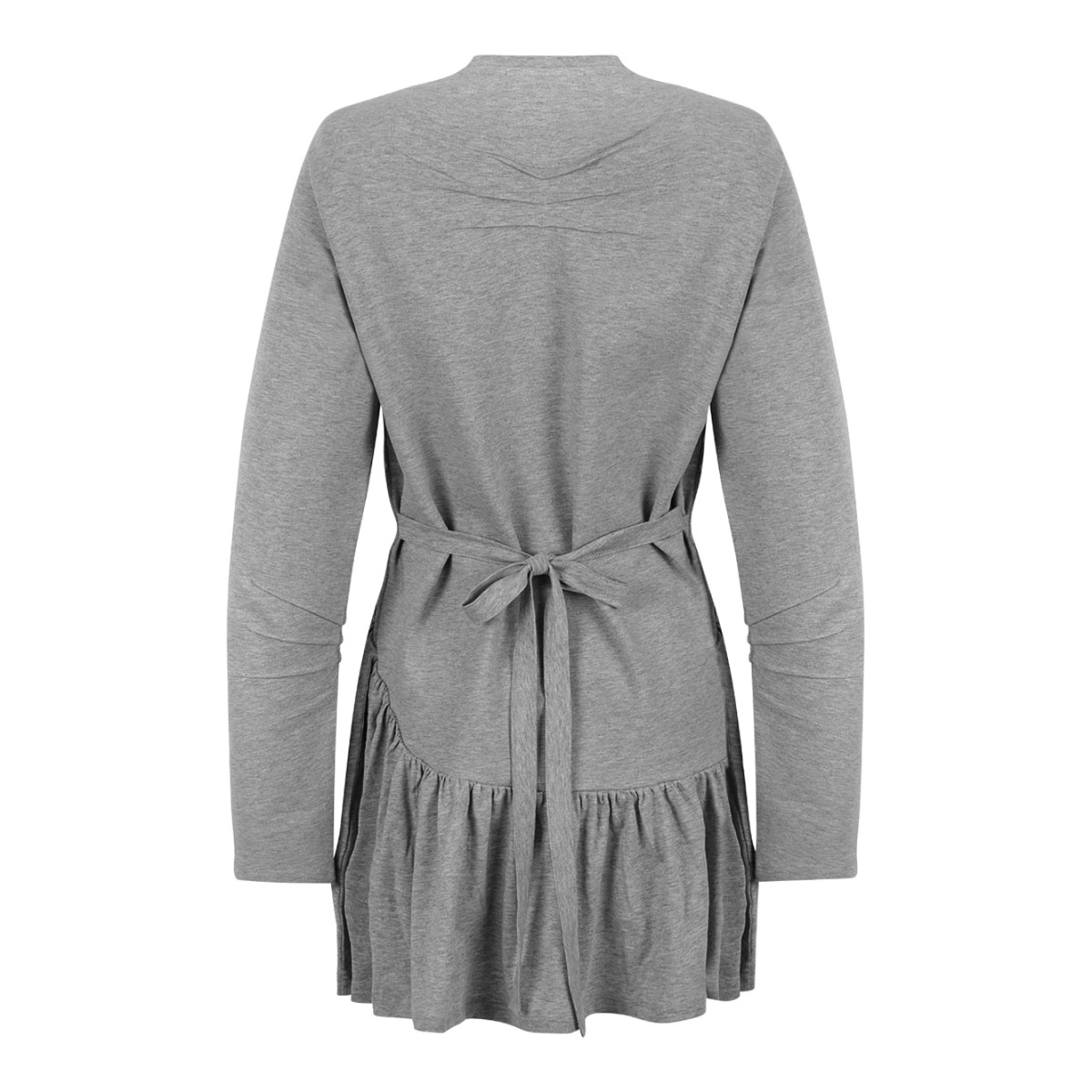 The Attico Grey Ruffled Mini Dress.