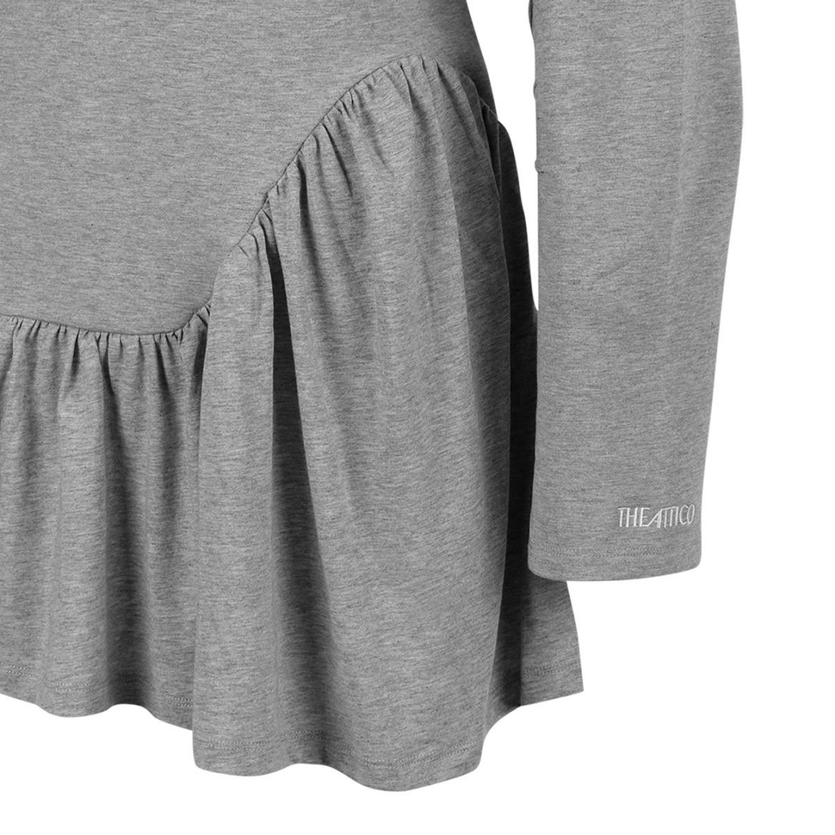 The Attico Grey Ruffled Mini Dress.
