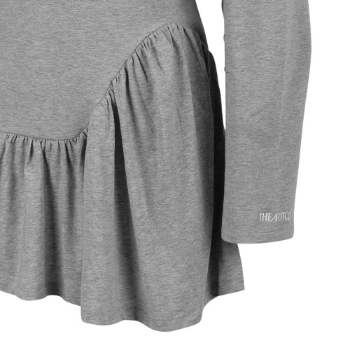 The Attico Grey Ruffled Mini Dress.