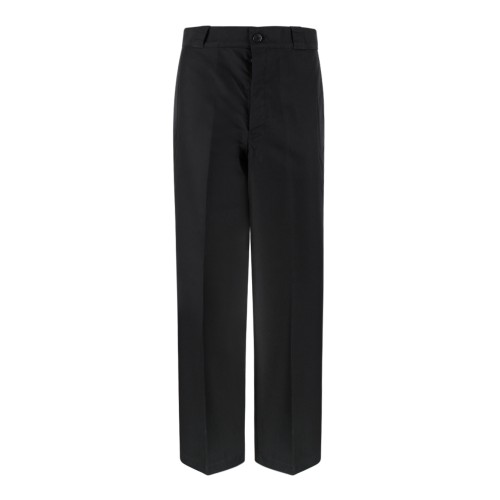 Prada Black Wide-Leg Tailored Trousers.