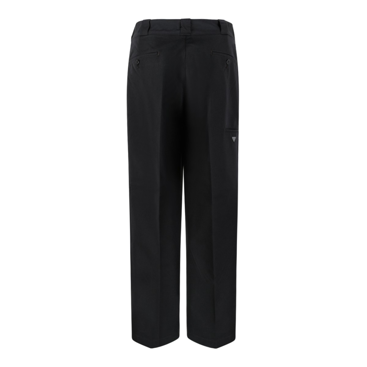 Prada Black Wide-Leg Tailored Trousers.