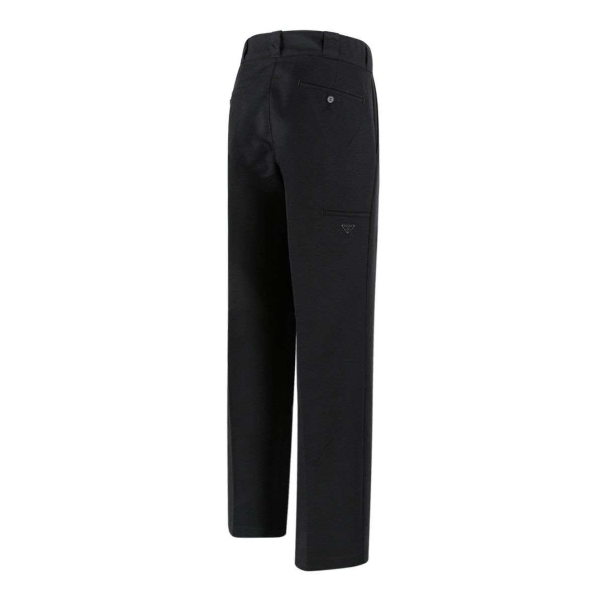 Prada Black Wide-Leg Tailored Trousers.