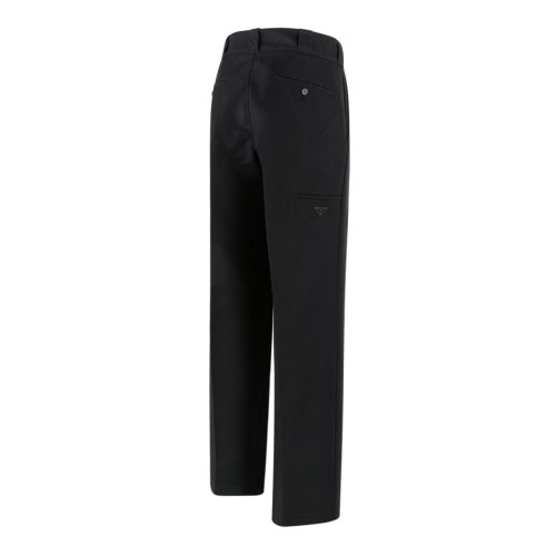 Prada Black Wide-Leg Tailored Trousers.