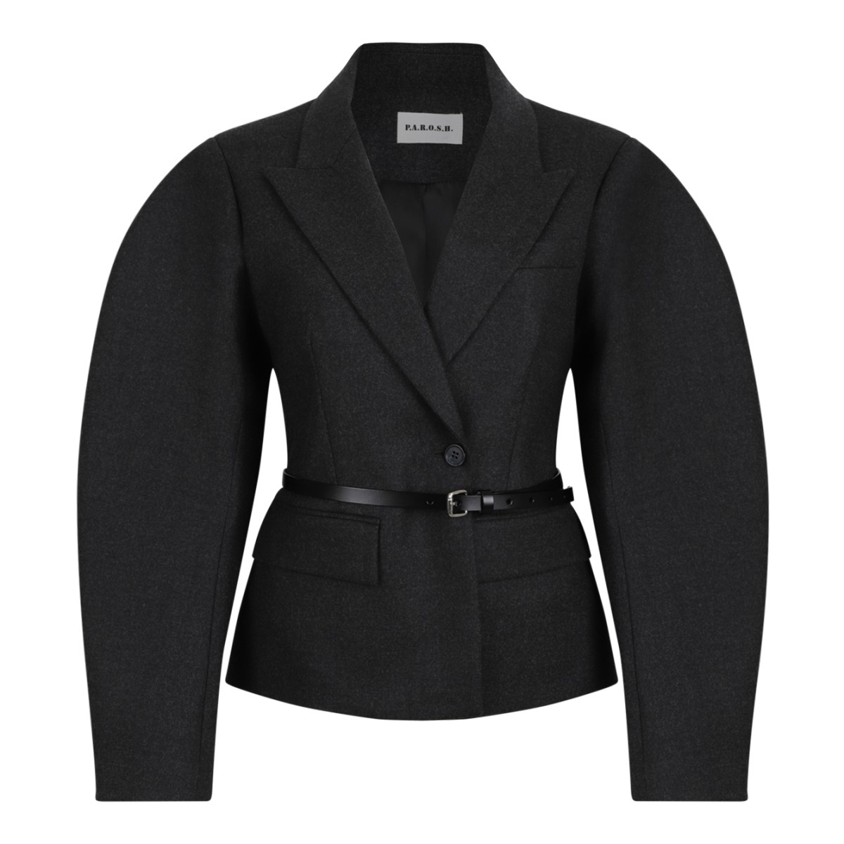 P.A.R.O.S.H. Black Belted Blazer.