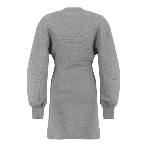 The Attico Grey Sculpted-Sleeve Mini Dress. 2
