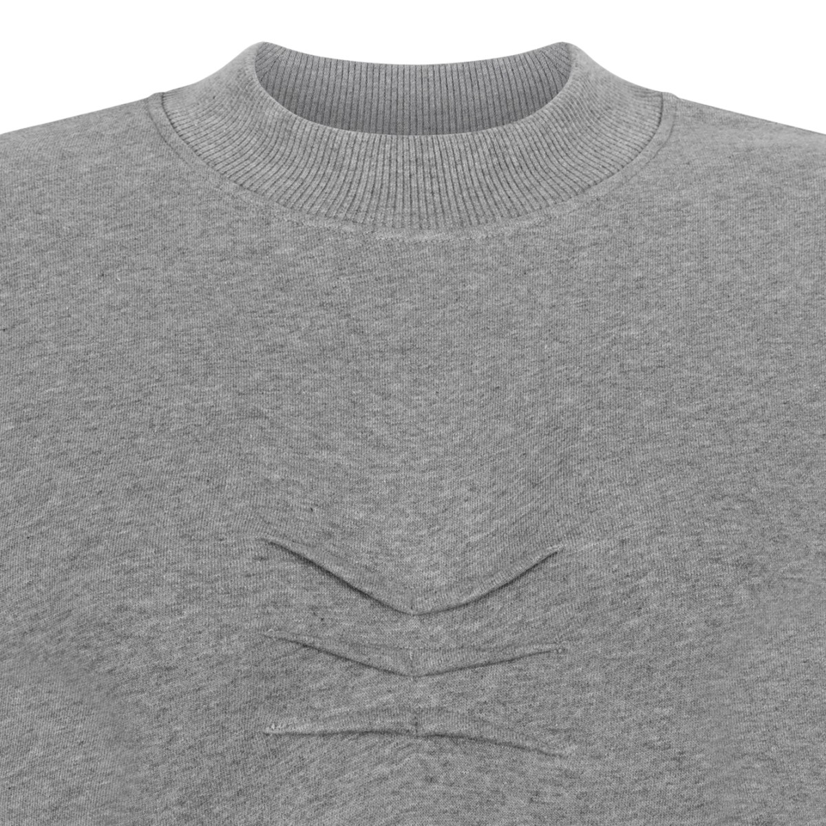 The Attico Grey Sculpted-Sleeve Mini Dress.
