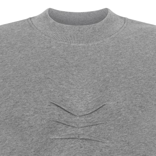 The Attico Grey Sculpted-Sleeve Mini Dress.