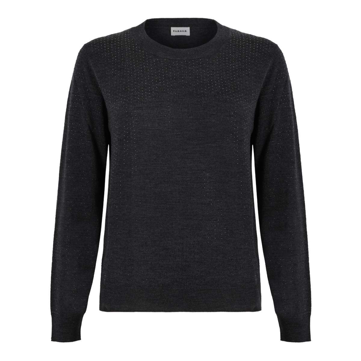 P.A.R.O.S.H. Dark Grey Crew-Neck Sweater.