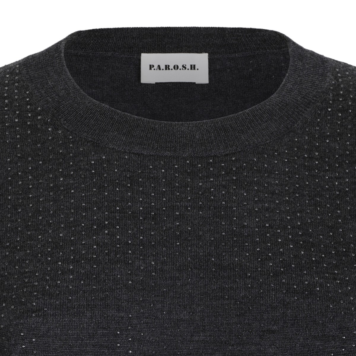 P.A.R.O.S.H. Dark Grey Crew-Neck Sweater.