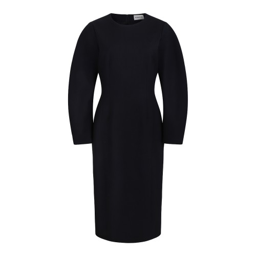 P.A.R.O.S.H. Black Midi Dress.