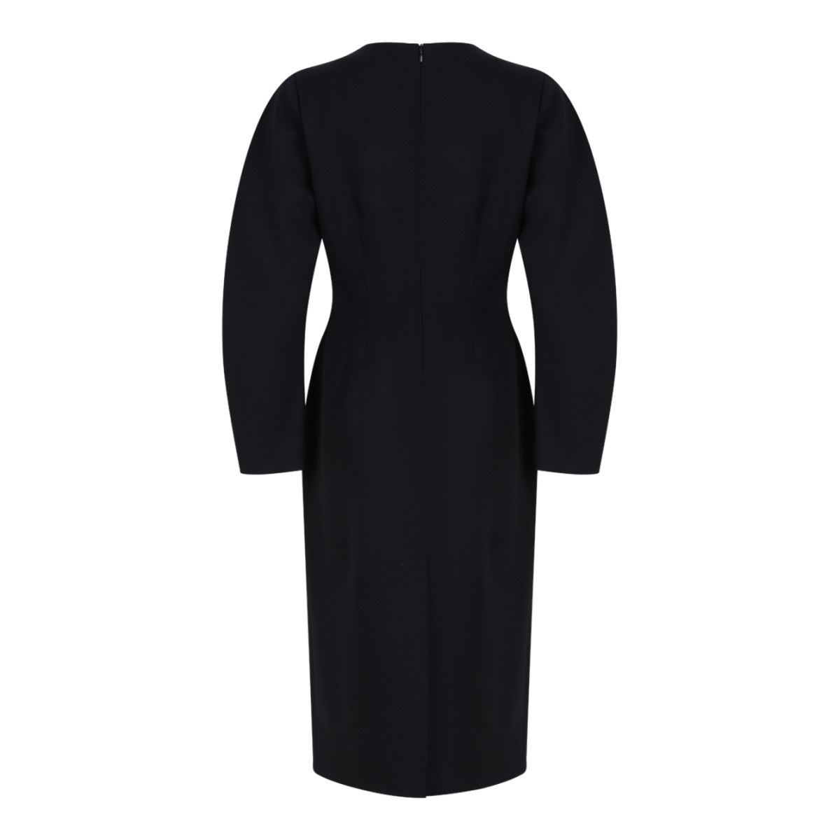 P.A.R.O.S.H. Black Midi Dress.