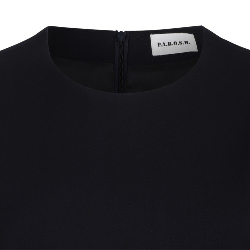 P.A.R.O.S.H. Black Midi Dress.