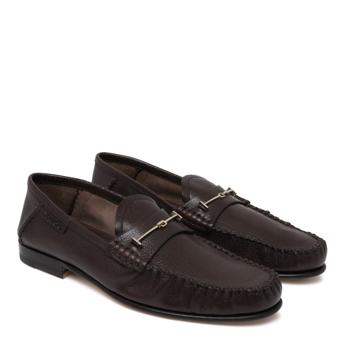 Tom Ford Dark Brown Leather Penny Loafers. 2