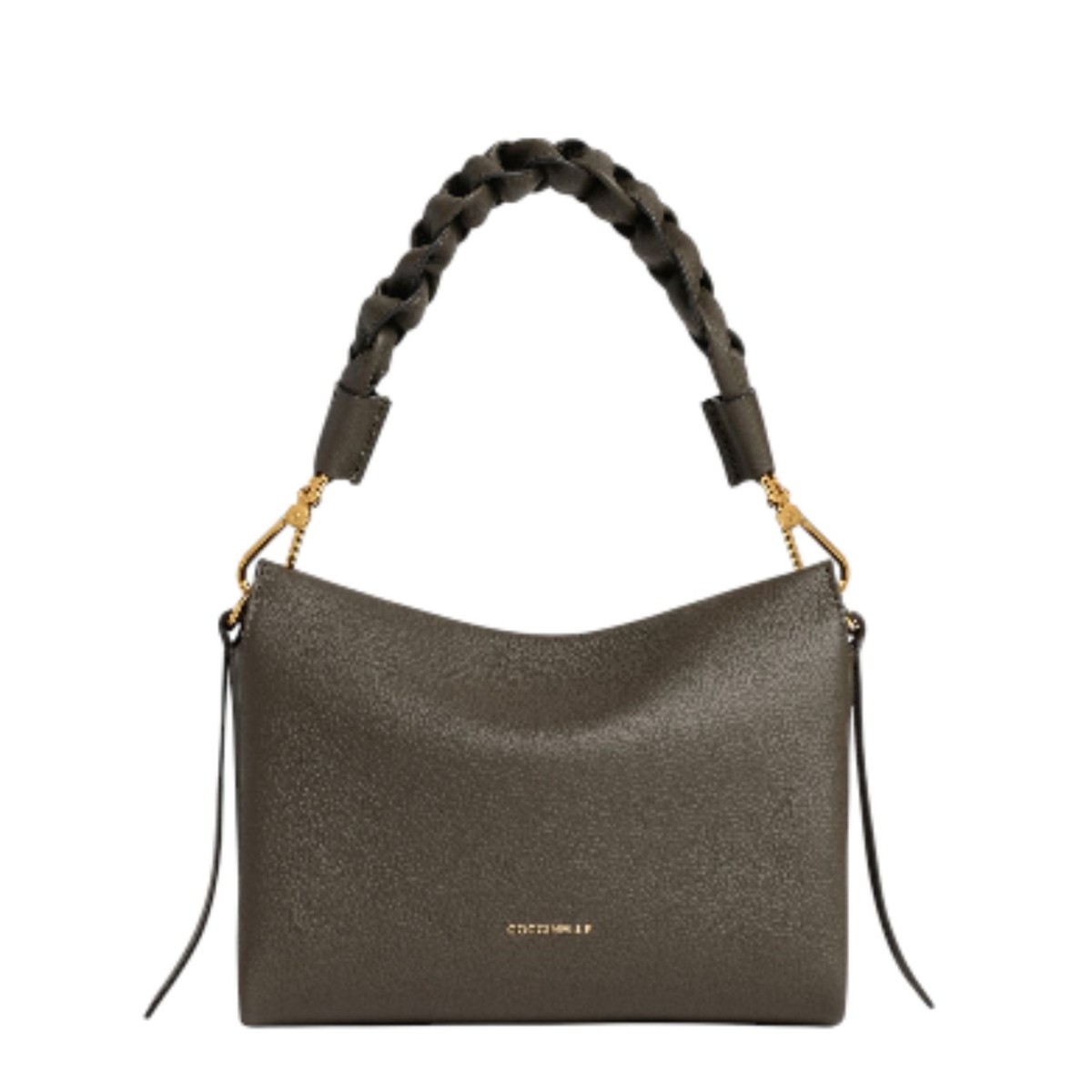 Coccinelle Dark Brown Leather Shoulder Bag.