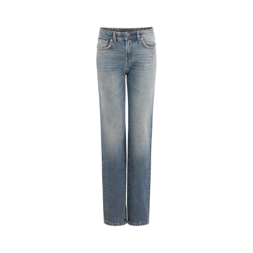 John Richmond Light Blue Straight-Leg Jeans.